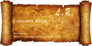 Luncanu Rita névjegykártya